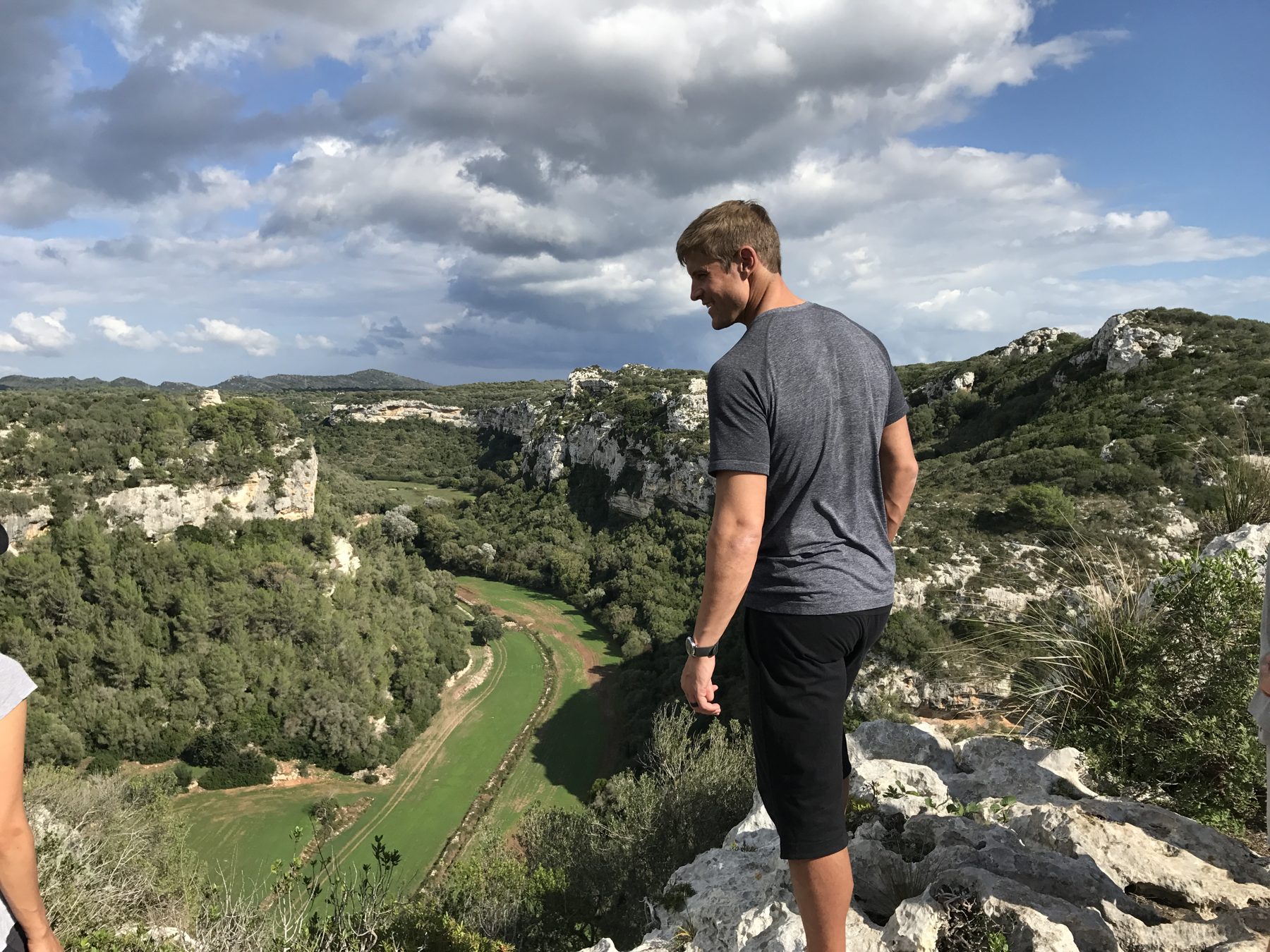 Dai Manuel on a mountain ridge